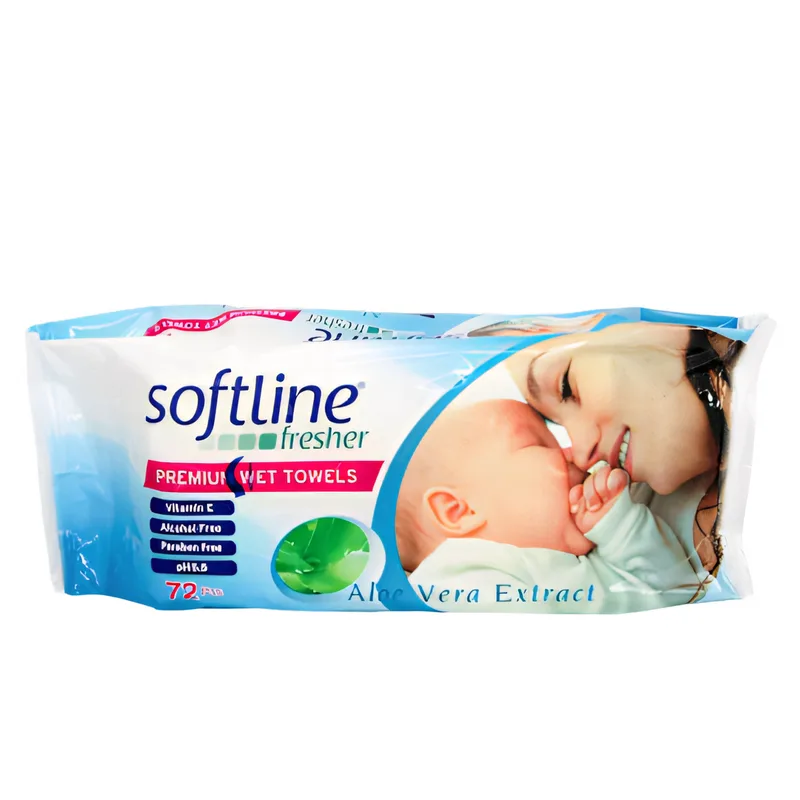 Υγρά Μαντηλάκια Softline Aloe Vera 72Τμχ