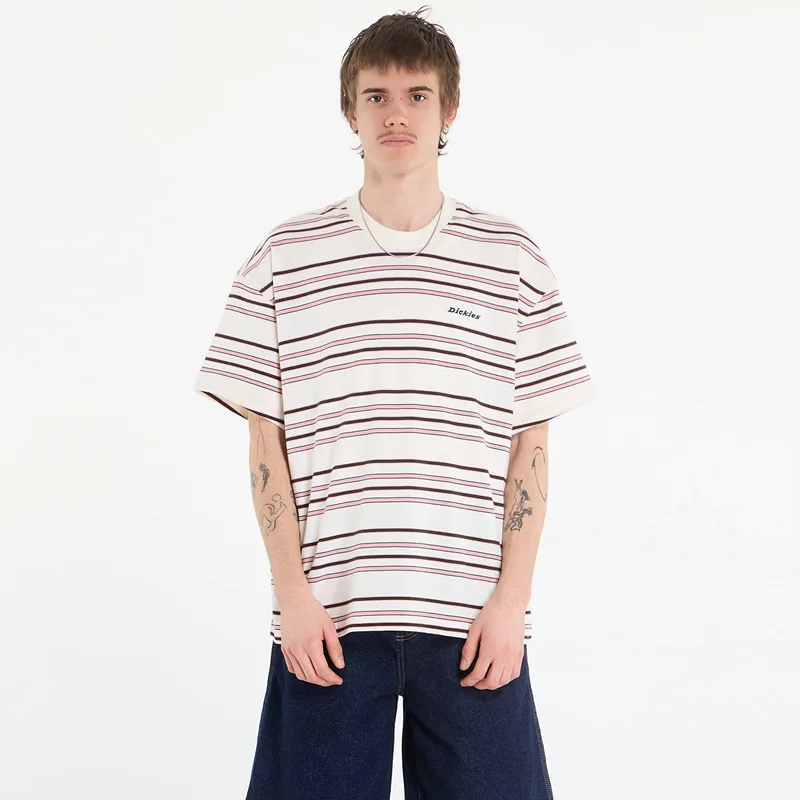 T-shirt Dickies East Liberty Stripe Ss Tee Egret M