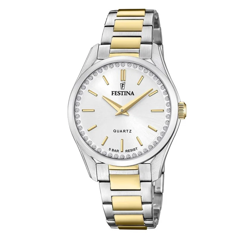 FESTINA Crystals Two Tone Stainless Steel Bracelet F20619/1