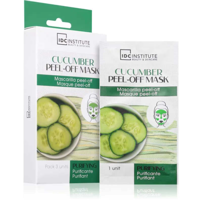 IDC Institute Cucumber μάσκα που ξεφλουδίζει για το πρόσωπο 3x8 γρ