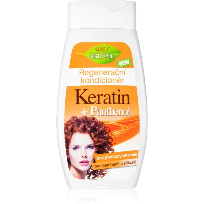 Bione Cosmetics Keratin + Panthenol αναγεννητικό μαλακτικό για τα μαλλιά 260 ml