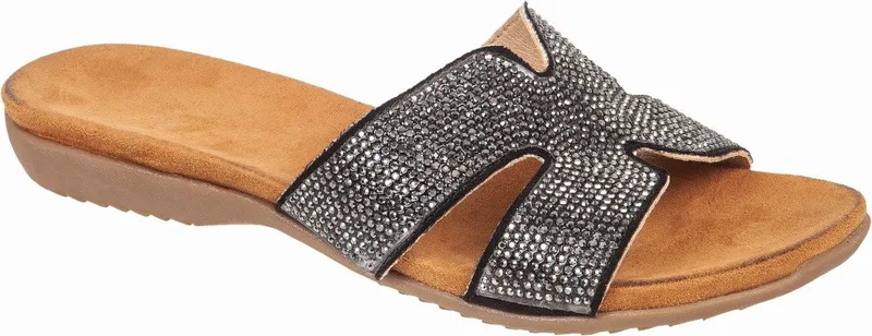 ADAMS Γυναικείο Mule - 911-20029 - ΜΑΥΡΟ