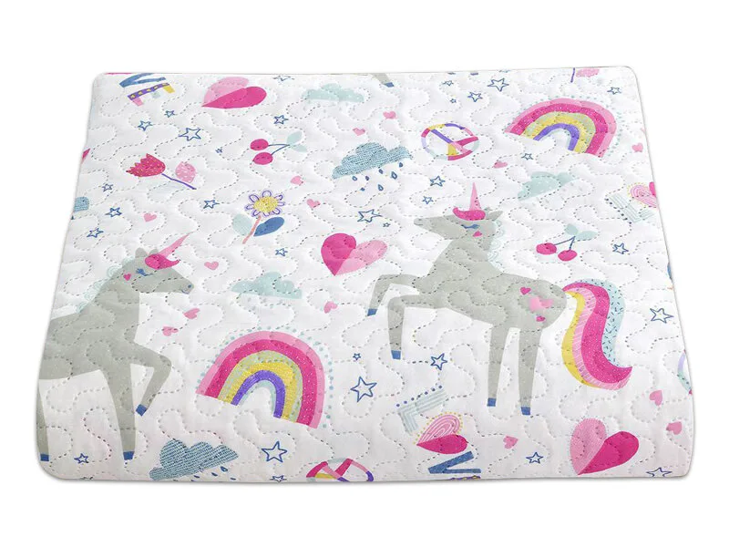 Παιδικό Κουβερλί Unicorn Γαρύφαλλο 160x240
