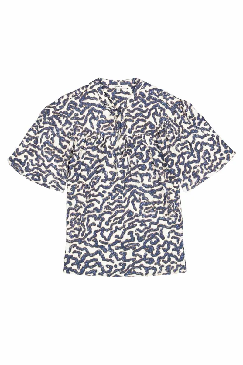 GARCIA Γυναικεία Μπλούζα Λευκή Print-O260032-WHITE