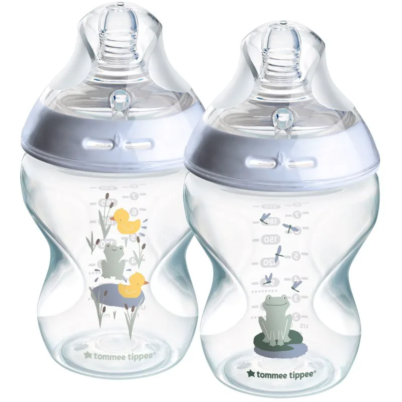 Tommee Tippee Natural Start Anti-Colic μπιμπερό Slow Flow 0m+ Frog 2x260 ml