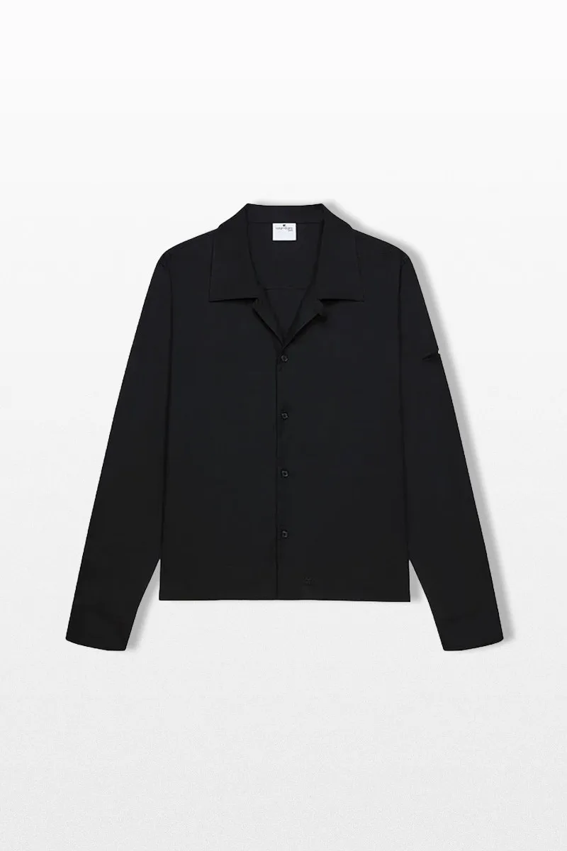 COURRÈGES Ανδρικό Μαύρο Light Long-Sleeved Cotton Shirt