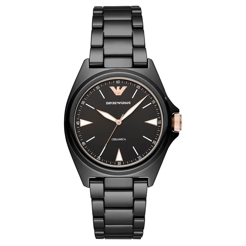 EMPORIO ARMANI Nicola Black Ceramic Bracelet AR70003