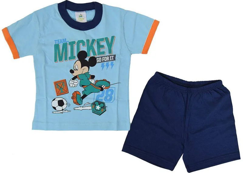 ΠΥΖΑΜΑ MINERVA MICKEY GO FOR IT ΓΑΛΑΖΙΟ/ΣΚΟΥΡΟ ΜΠΛΕ (78ΕΚ.)-(6-12 ΜΗΝΩΝ)