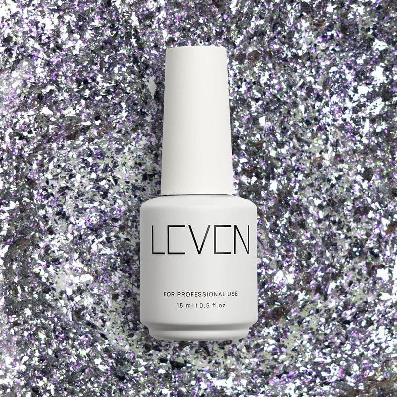 Leven | Ημιμόνιμο βερνίκι με glitter/shimmer 15ml no. G008 Glamorous