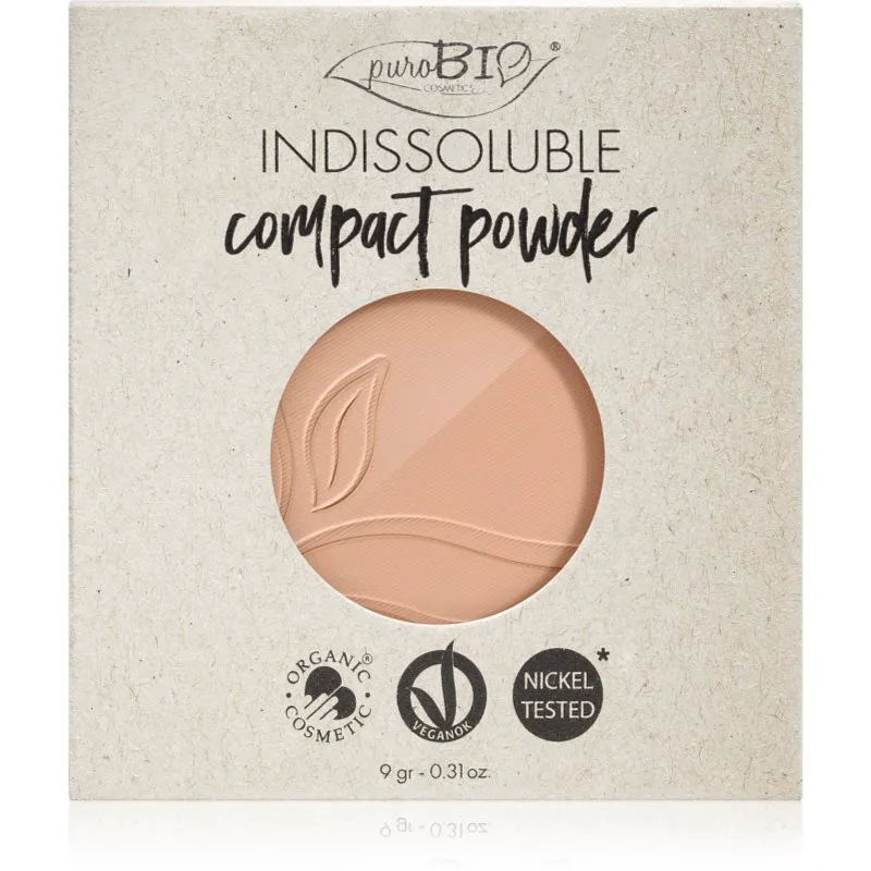 puroBIO Cosmetics Indissouble συμπαγής πούδρα ανταλλακτικό απόχρωση 04 9 γρ