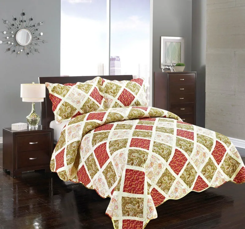 Σετ Κουβερλί Υπέρδιπλο Silk Fashion Παλ Καρώ Pinksonicb 220x240