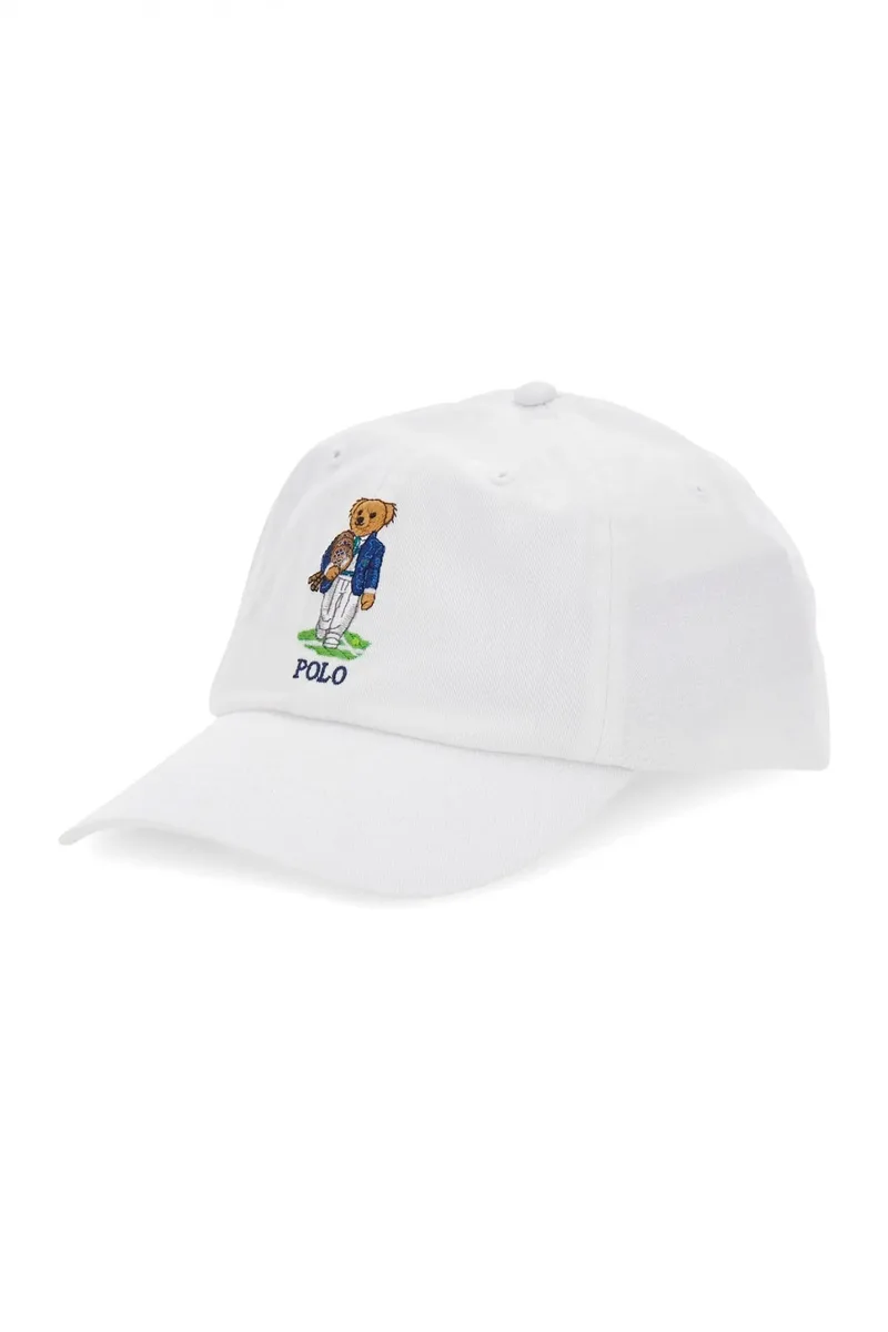 RALPH LAUREN ΚΑΠΕΛΟ LOGO BEAR ΛΕΥΚΟ
