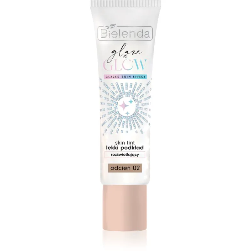 Bielenda GLAZE & GLOW ελαφρύ μακιγιάζ με λαμπρυντική επίδραση απόχρωση 02 30 γρ