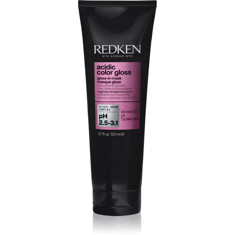 Redken Acidic Color Gloss Gloss-in-Mask θρεπτική και ενυδατική μάσκα μαλλιών Για λάμψη και απαλότητα μαλλιών 50 ml