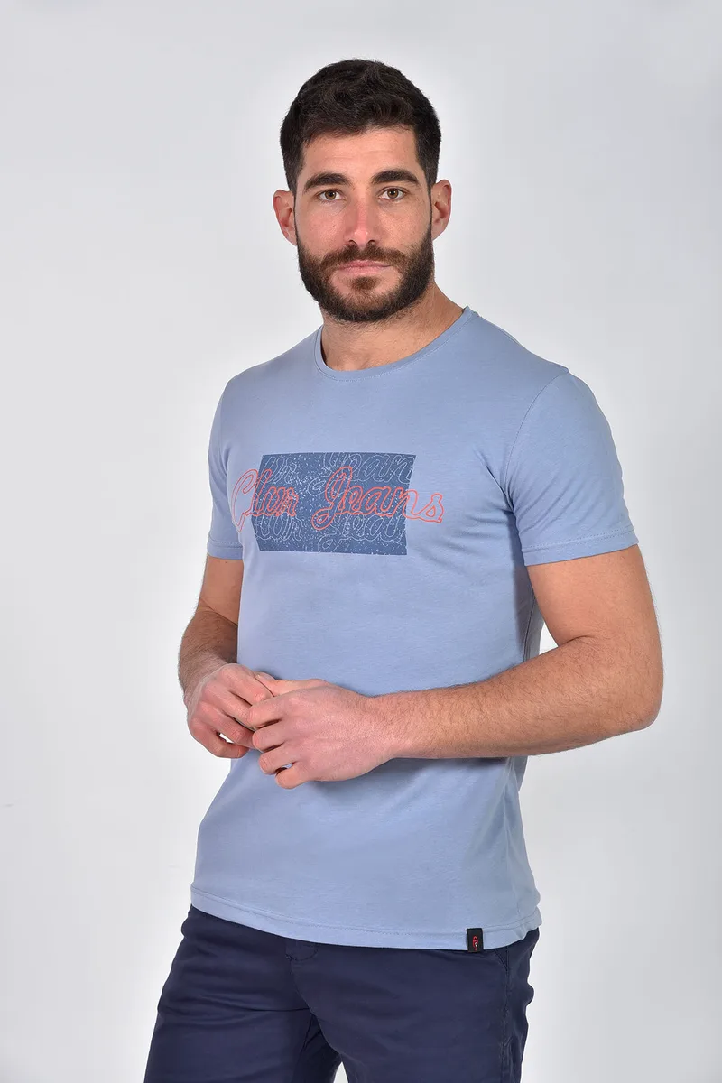 Clever T-shirt Με Στάμπα - Γαλάζιο - CT22320