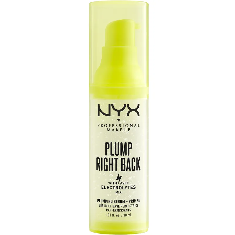 Nyx Professional Makeup Plump Right Back Plumping Serum & Primer Ορός Primer με Ηλεκτρολύτη που Παρατείνει τη Αντοχή του Μακιγιάζ 30ml