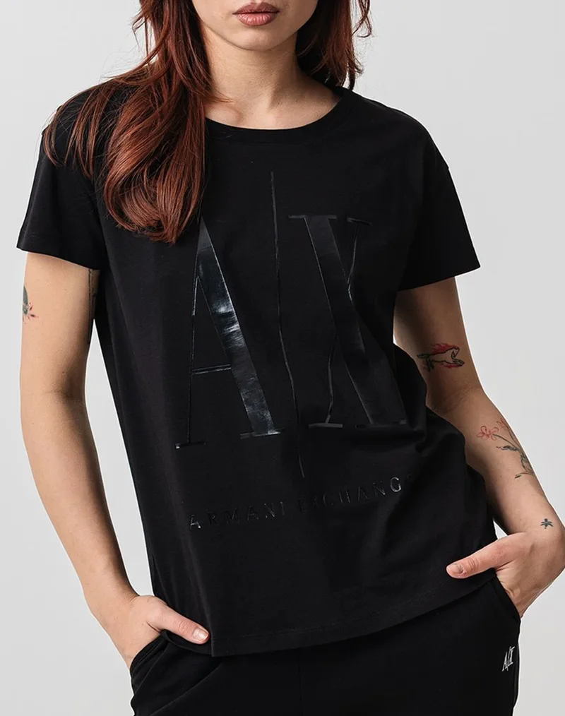 ARMANI EXCHANGE T-SHIRT . 8NYTCXYJG3Z-UC001 TotalBlack