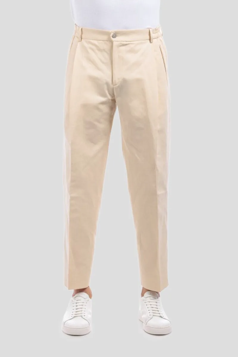 BRIGLIA Ανδρικό Μπεζ Pleated Pants