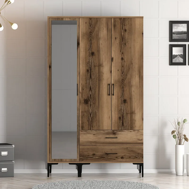 Ντουλάπα Ρούχων Kumsal Rt - Walnut 845Hct5457 (120x201,4x47,5 cm)