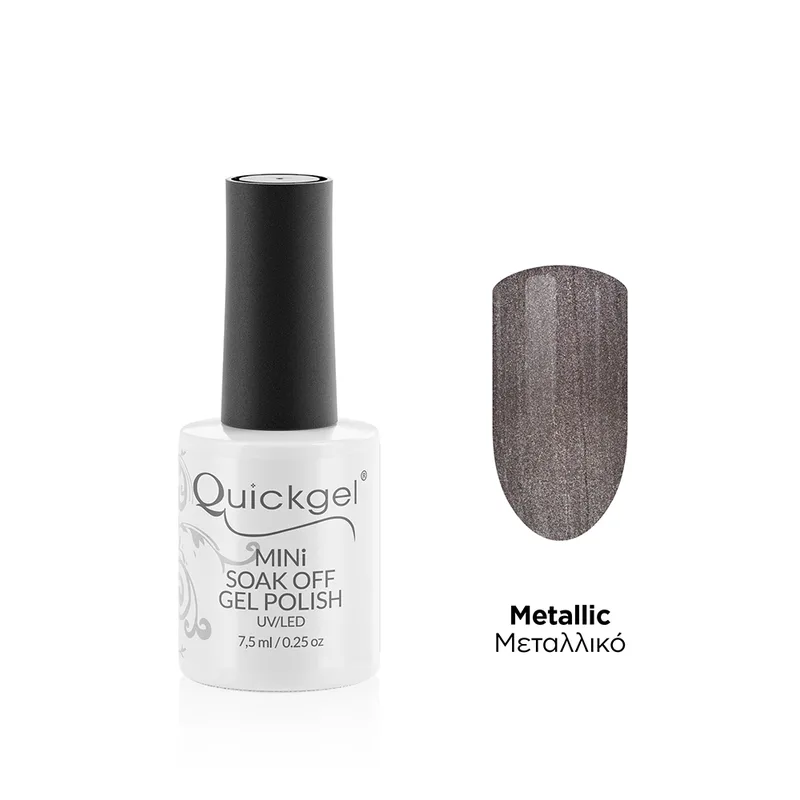 Quickgel No 568 - Black Metal Mini - Βερνίκι 7,5 ml