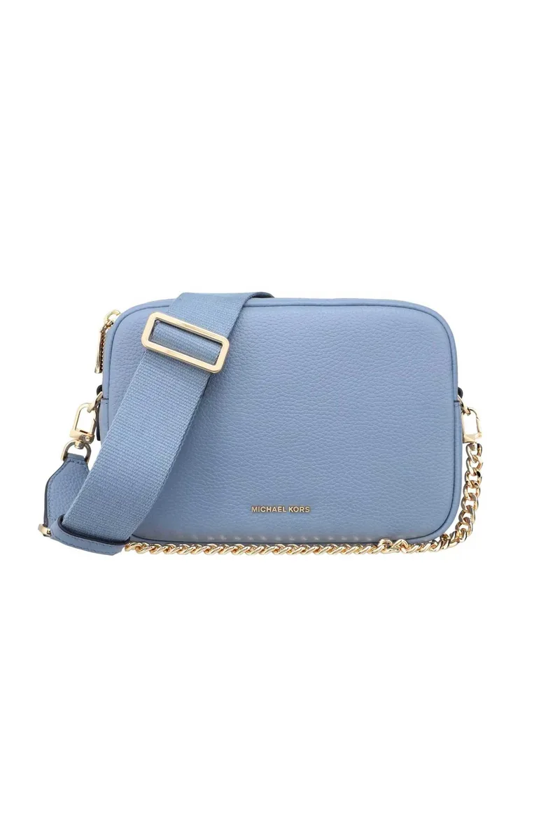 Michael Kors γυναικεία δερμάτινη τσάντα crossbody "Bryant Medium" - 32S5GYTC5L Μπλε Ανοιχτό