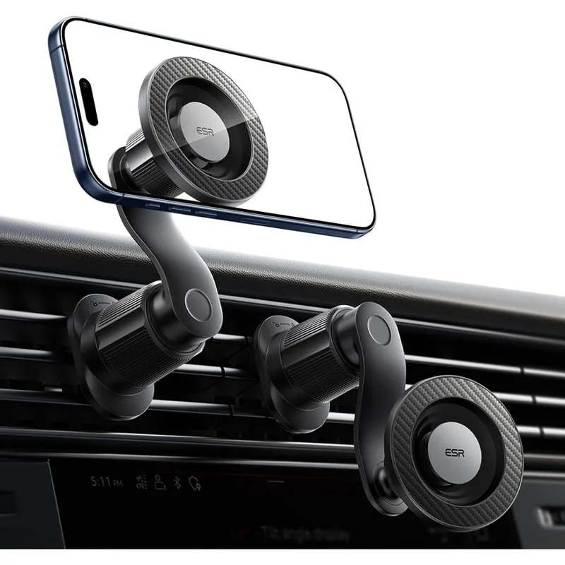Βάση Κινητών Αυτοκινήτου ESR OmniLock Magnetic Car Mount με MagSafe για Αεραγωγούς - Black / Carbon Fiber (4894240262764)