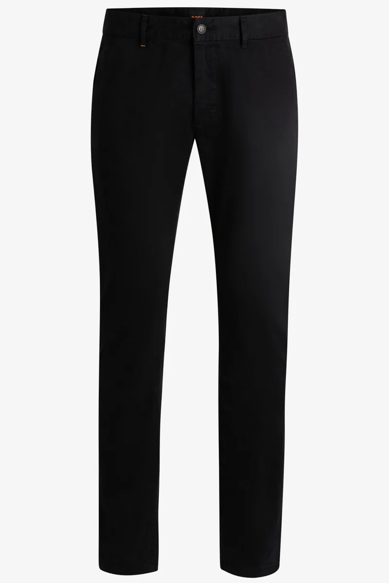 BOSS CASUAL ΠΑΝΤΕΛΟΝΙ CHINO SLIM FIT CHINO SLIM ΜΑΥΡΟ