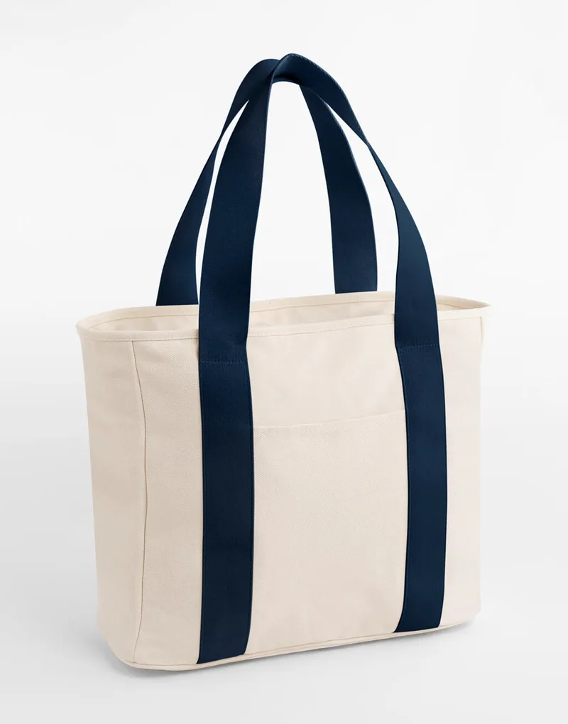 Τσάντα Edit Canvas Tote BG675 Bagbase Natural/Navy