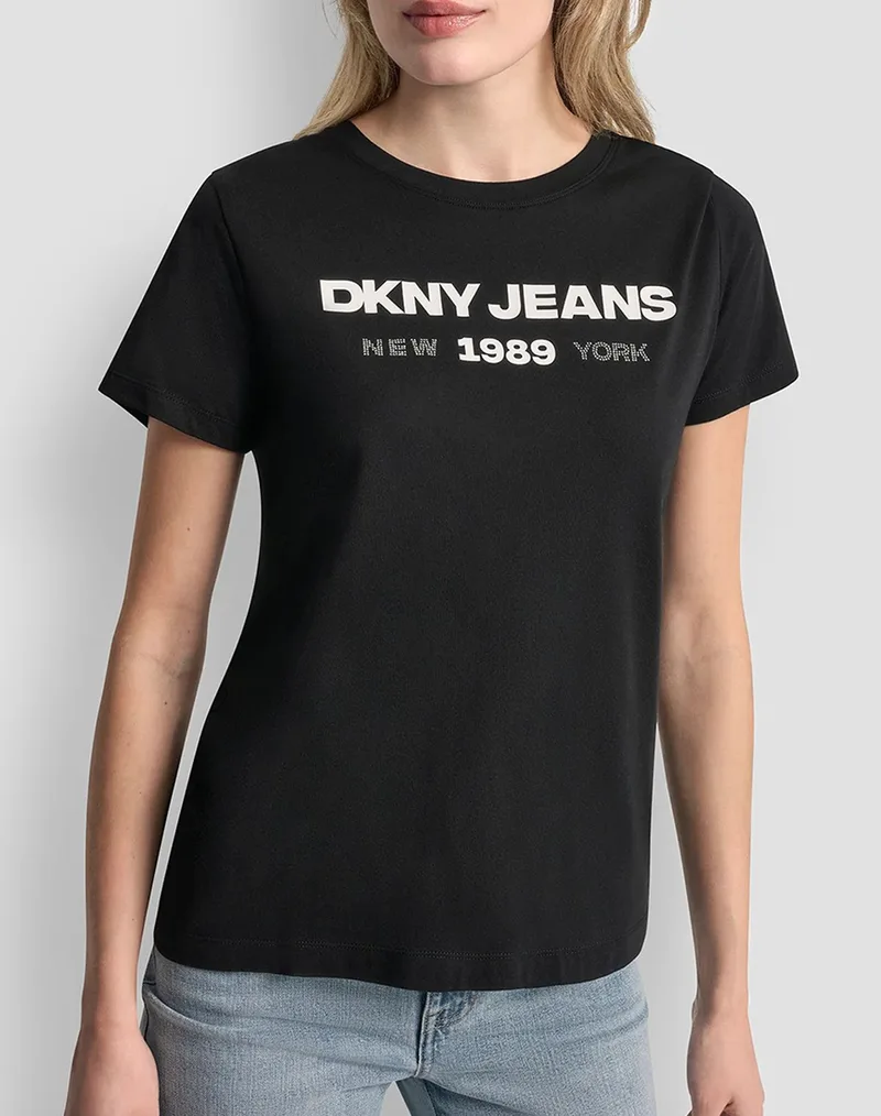 DKNY DJ6T1747 LOGO ΜΠΛΟΥΖΑΚΙ ΚΟΝΤΟΜΑΝΙΚΟ DKNY DJ6T1747-BLW Black