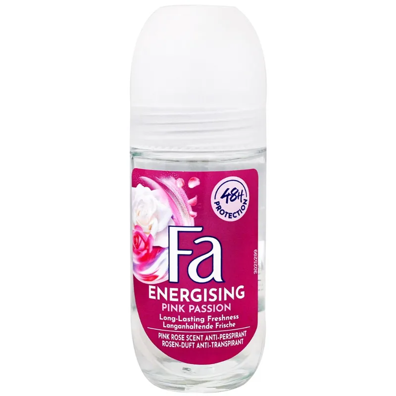 Fa Energising Ροζ Passion 48h Anti Perspirant Deodorant Roll on Αποσμητικό 48ωρης Προστασίας Από τον Ιδρώτα & την Υγρασία με Λουλουδένιο Άρωμα Μακράς Διαρκείας 50ml