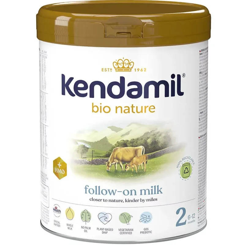 Kendamil Bio Nature Follow-On Milk 2, 6-12m Γάλα Πλήρες σε Σκόνη 2ης Βρεφικής Ηλικίας Βιολογικής Καλλιέργειας 800g