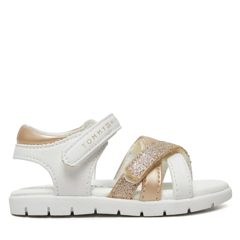 Παιδικά Πέδιλα Tommy Hilfiger Κορίτσι T1A2-33770-0273 X068 Λευκό Χρυσό (20-29)