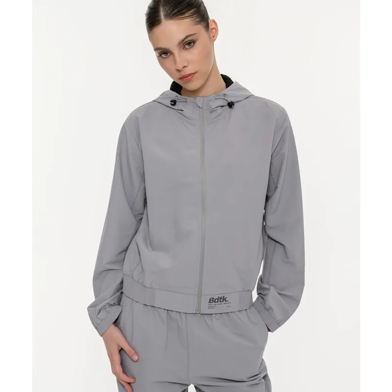 Body Talk W Woven FZ Jacket Steel (1261-906222-00509)