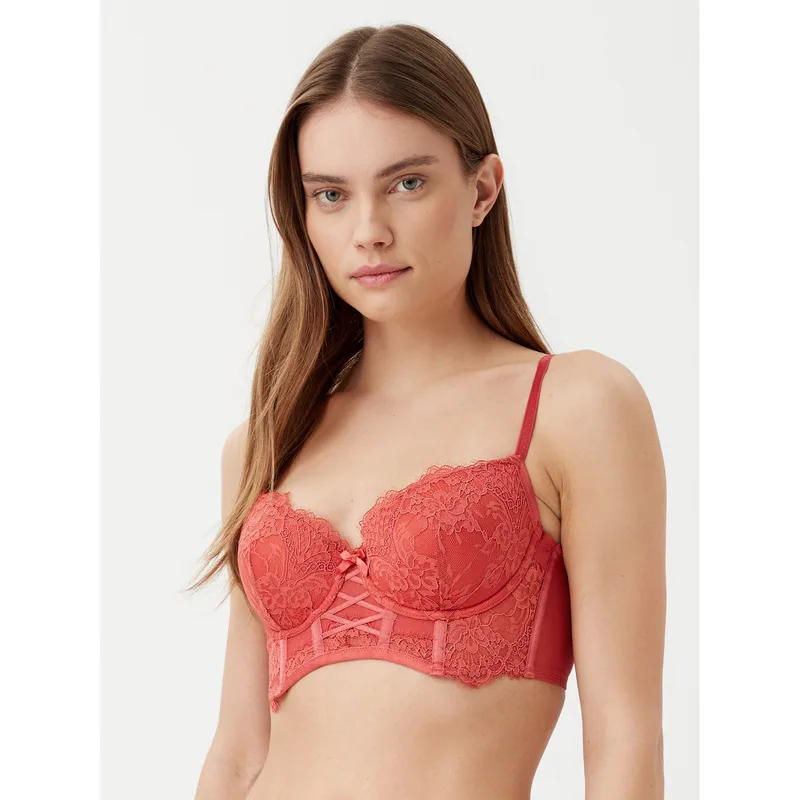 Hunkemöller Σουτιέν Push-up Arabella 206386 Κόκκινο