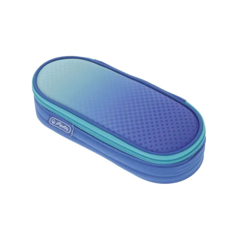 Herlitz Κασετίνα Oval Dip Dye Blue/Turquoise 21,5x9,5x6cm