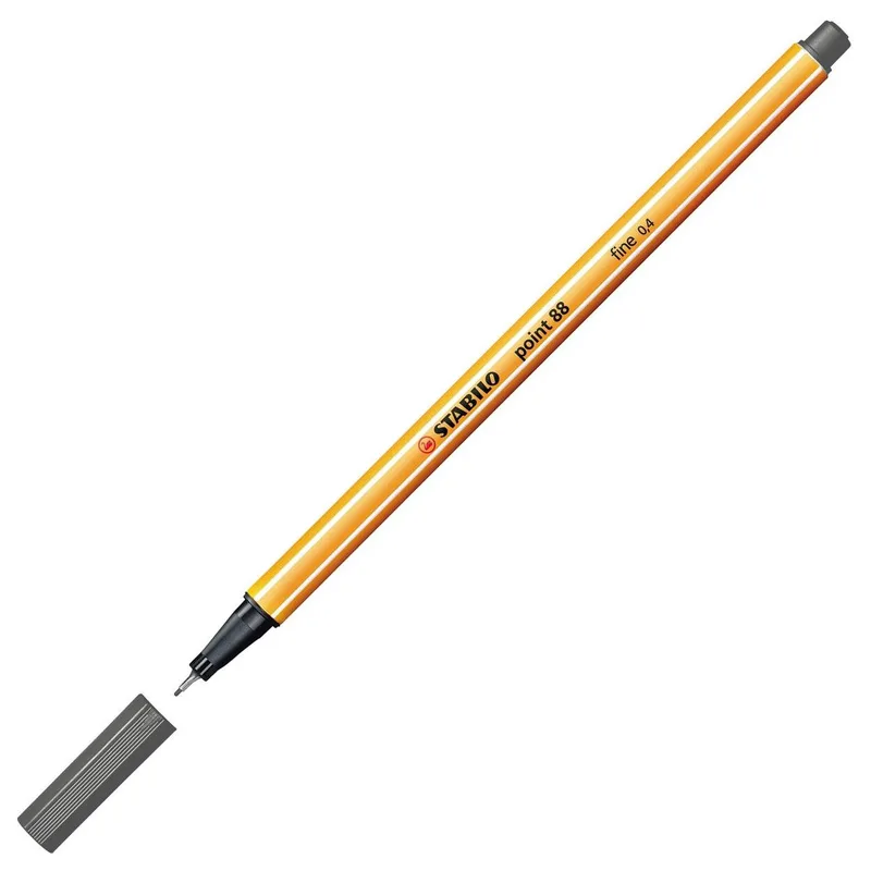 ΜΑΡΚΑΔΟΡΟΣ STABILO POINT 88/96 ΣΚΟΥΡΟ ΓΚΡΙ 0.4mm