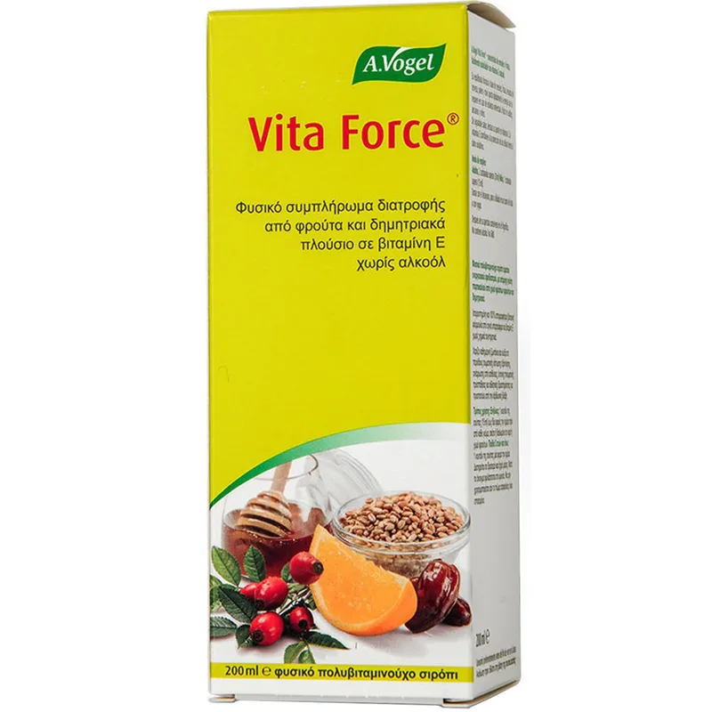A.Vogel Vitaforce Συμπλήρωμα Διατροφής Πολυβιταμινών από Εκχυλίσματα Βοτάνων Βιολογικής Προέλευσης για Ενέργεια, Τόνωση & Ενίσχυση του Ανοσοποιητικού σε Σιρόπι 200ml