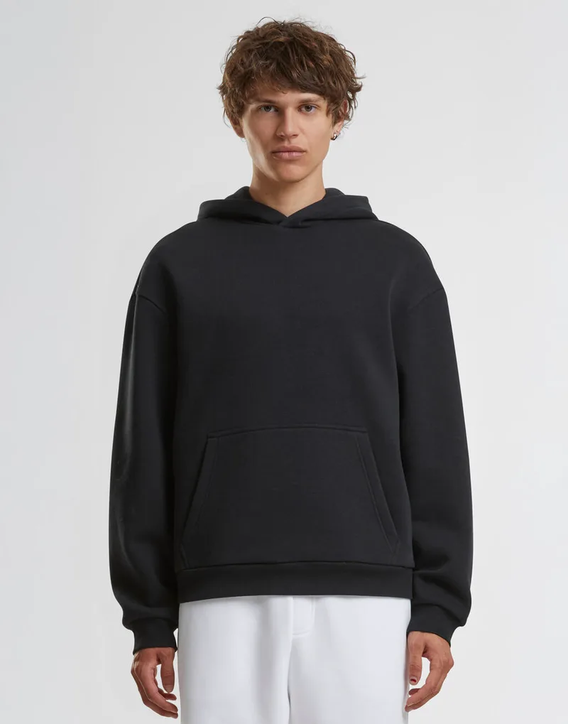 Φούτερ με Κουκούλα (Fluffy Hoody) BY284 Build Your Brand 330 g/m² Black