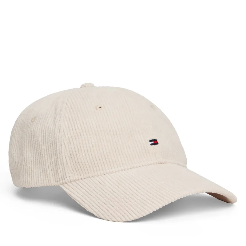 Καπέλο Jockey Tommy Hilfiger Th Flag 6 Panel Cord Cap AM0AM13583 Εκρού