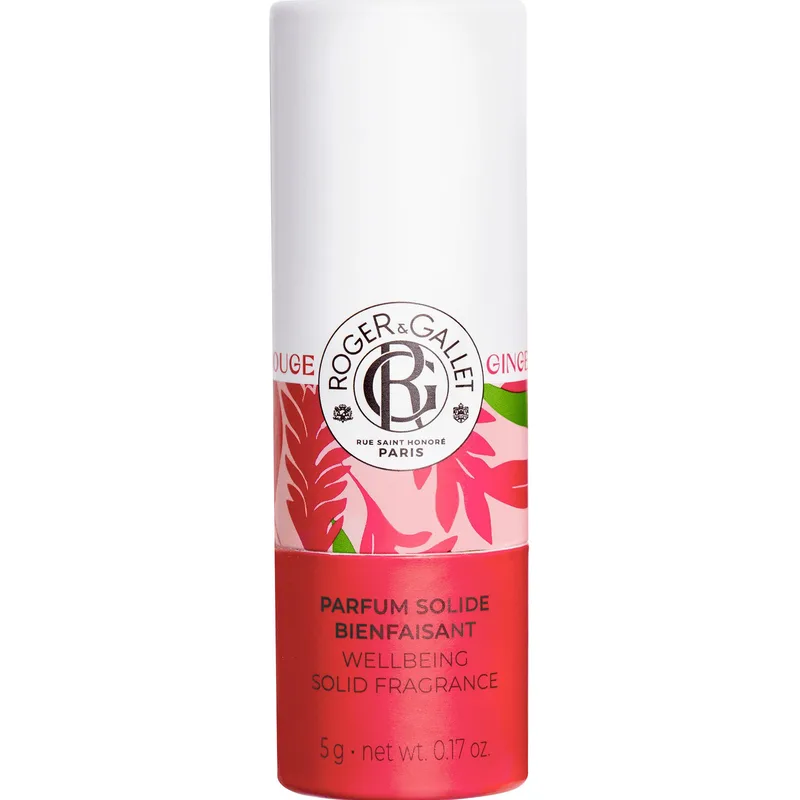 Roger & Gallet Gingembre Rouge Wellbeing Solid Fragrance Γυναικείο Άρωμα σε Stick με Ροζ Βατόμουρο, Τζίντζερ & Μοσχολίβανο 5g
