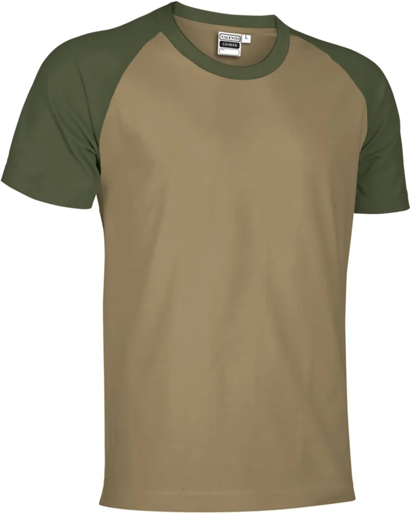 T-Shirt CAIMAN Valento CAVARGCKO Kamel Brown-Military Green