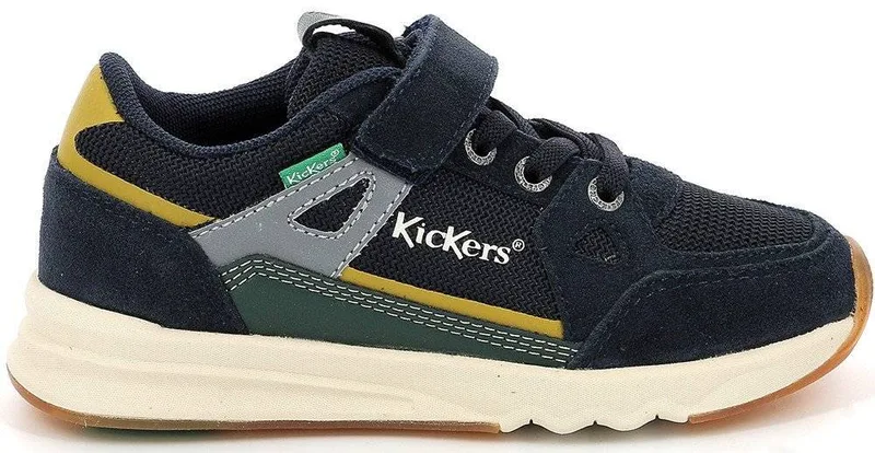 SNEAKERS KICKERS KIFUJIN 910830 ΣΚΟΥΡΟ ΜΠΛΕ/ΚΙΤΡΙΝΟ (EU:38)