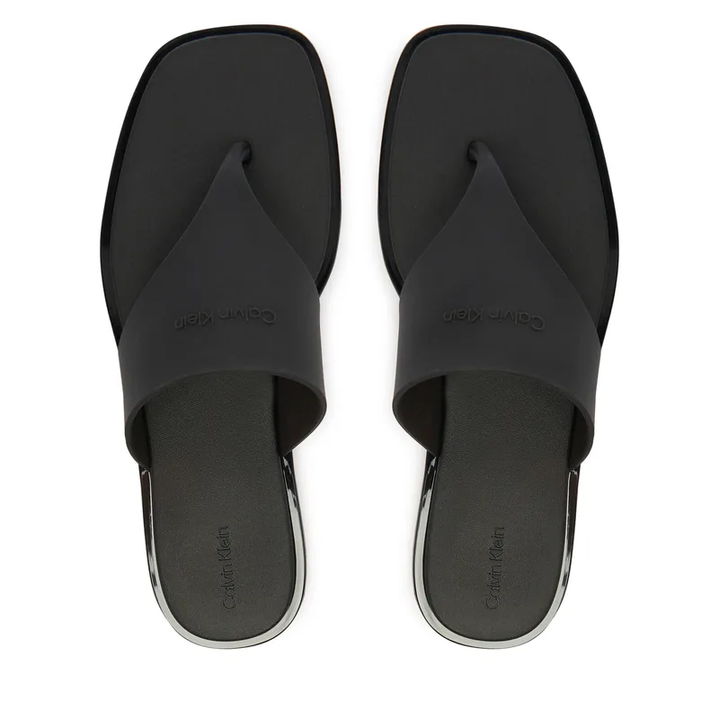 Σαγιονάρες Calvin Klein Jelly Sandal Thong Mat Tran Tpu HW0HW02964 Μαύρο