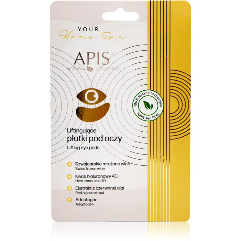 Apis Natural Cosmetics Home Spa μάσκα για τα μάτια με λιφτινγκ αποτελέσματα 1 ζευγάρι