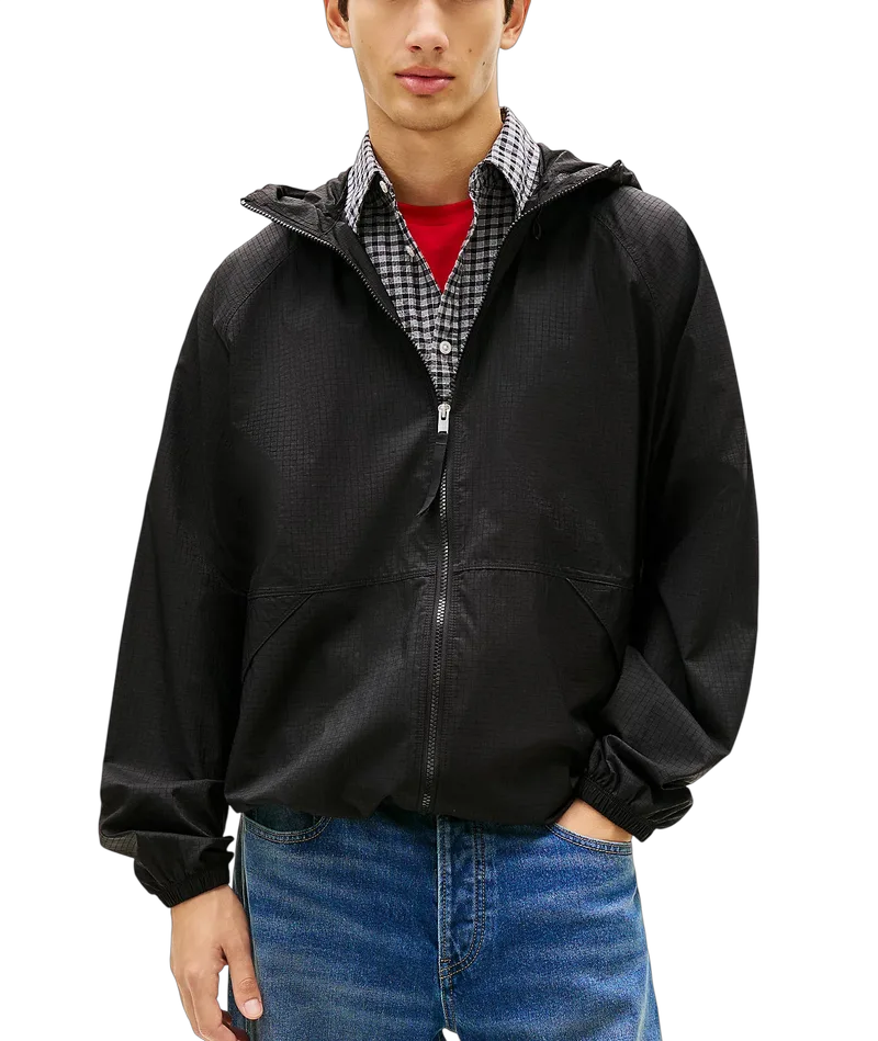 Ανδρικό Αντιανεμικό Μπουφάν Μαύρο Tommy Jeans DM0DM22734-BDS
