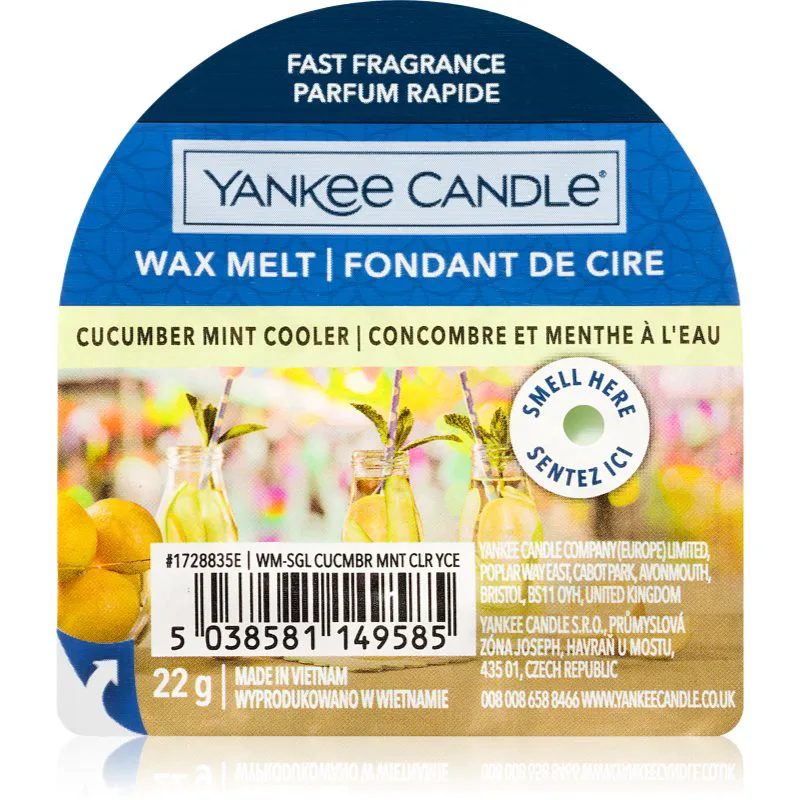 Yankee Candle Cucumber Mint Cooler κερί για αρωματική λάμπα 22 γρ