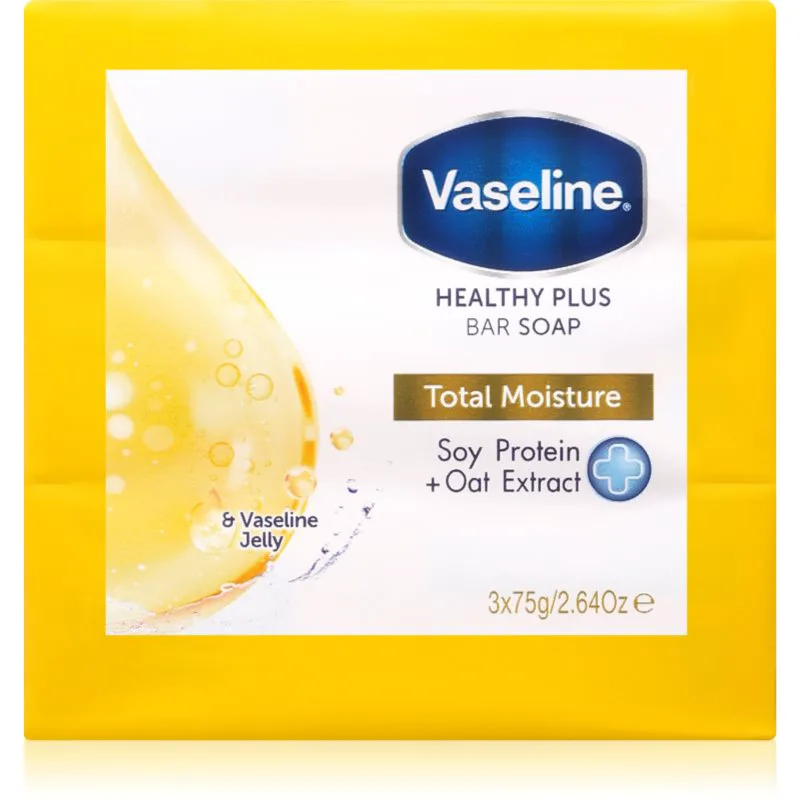 Vaseline Total Moisture Bar Soap σετ με στερεά σαπούνια 3x75 γρ