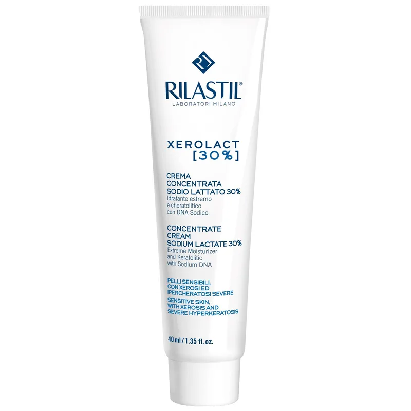 Rilastil Xerolact Concentrate Cream Sodium Lactate 30%, Συμπυκνωμένη Κρέμα για Ισχυρή Ενυδάτωση & Κερατολυτική Δράση 40ml