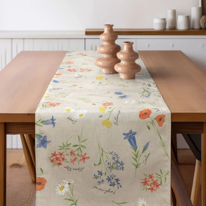 Beauty Home ΡΑΝΝΕΡ ΑΛΠΙΚΑ ΠΟΛΥΧΡΩΜΑ ΦΥΤΑ 32 cm x 2.5 m