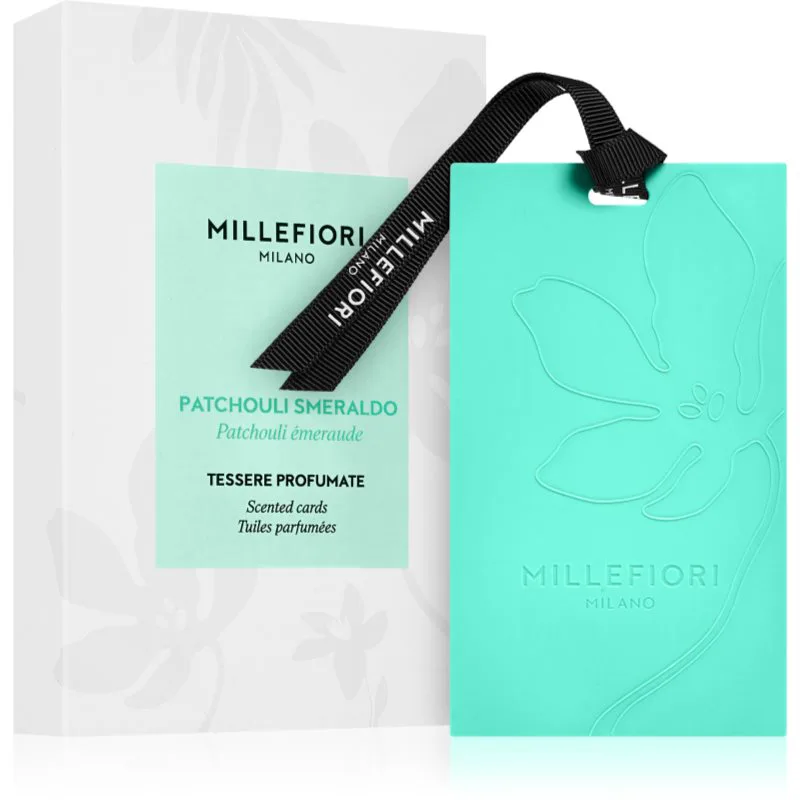Millefiori Milano Laundry Patchouli Smeraldo αρωματικό καρτελάκι 3 τμχ